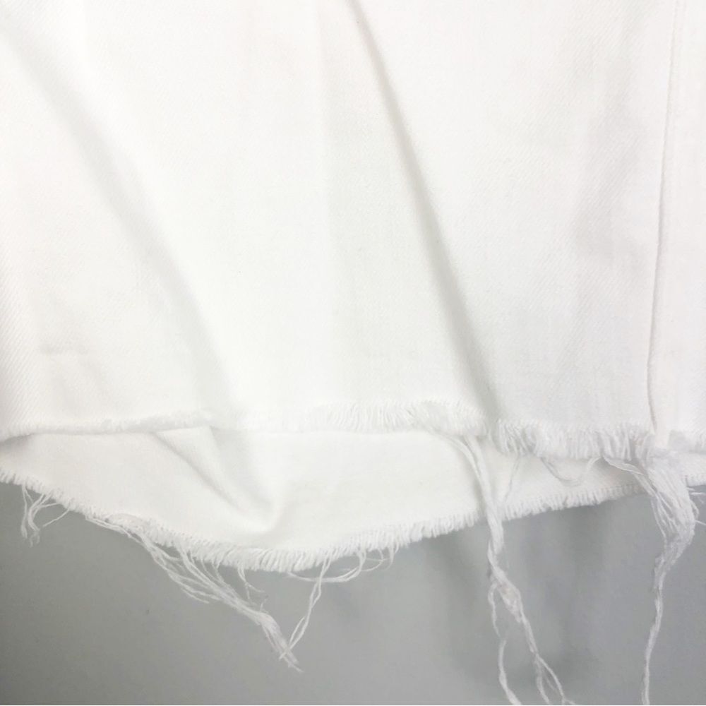 MADEWELL | White Denim Mid-Rise Cut Off Jean Shorts Women’s Size 26 (2) - Picture 5 of 7